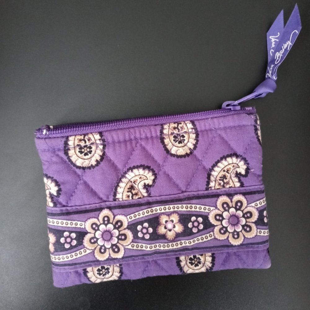Vera Bradley Simply Violet Coin Pouch / Wallet